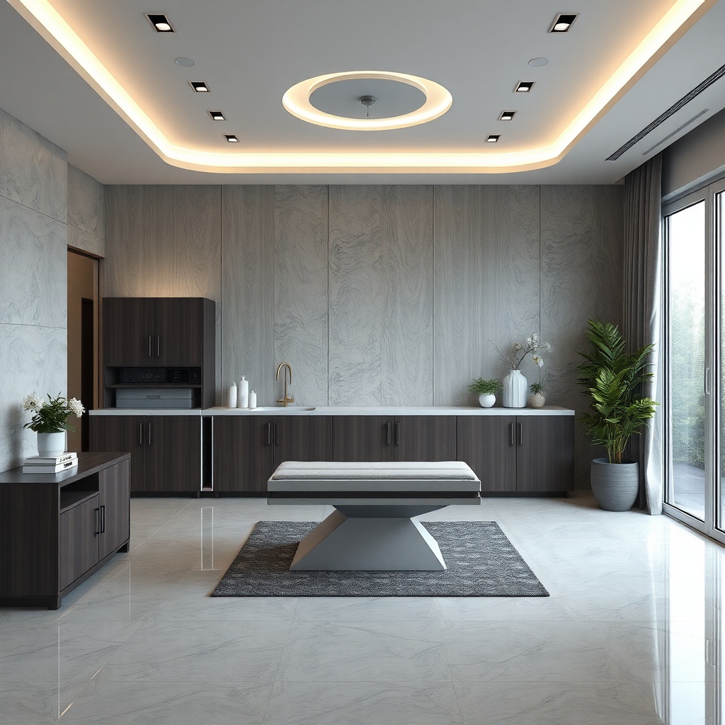 <Modern bir binada